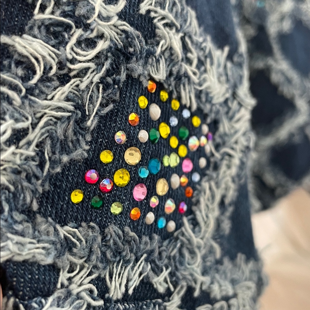 •CAPE ROBBIN• “Bobome” Blue Studded Denim Stiletto Pointed Boots // NIB - Picture 9 of 13